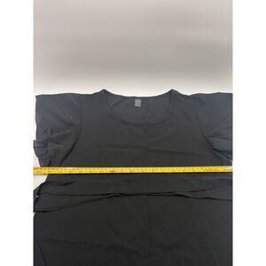 Dreimp Black Short Sleeve Belted A-Line Dress Women's Size M